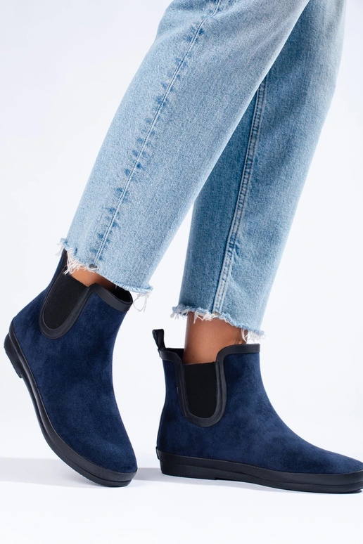 of suede rubber shoes insulated blue... of suede rubber shoes insulated blue...