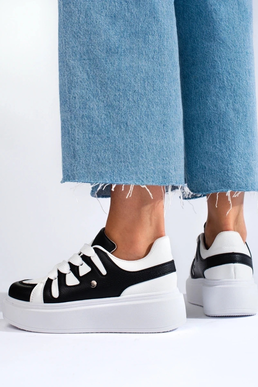 Black and-white color Sneakers model...