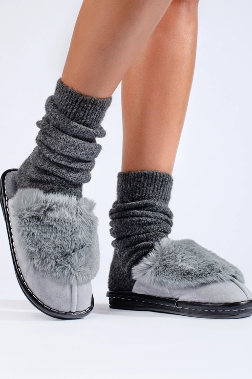 gray Slippers Shelovet