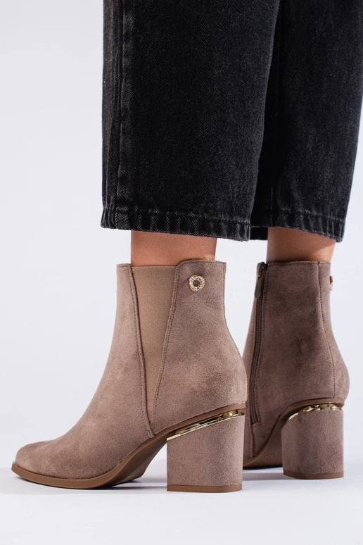 Zamszowe botki damskie sztyblety...