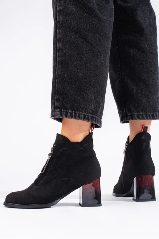 of suede black ankle boots