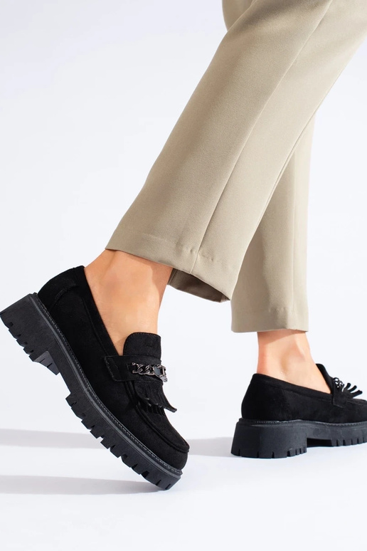 of suede black women's moccasins... of suede black women's moccasins...