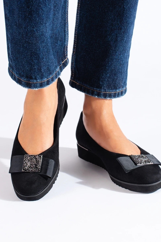 black of suede High heels  Shelovet