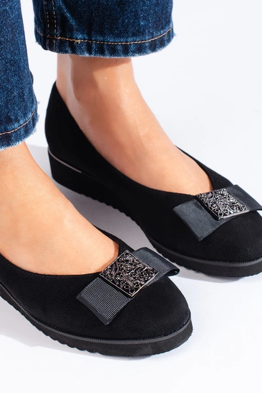 black of suede High heels  Shelovet