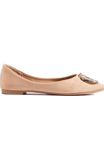 of suede ballerinas beige...