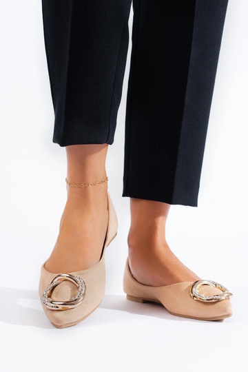 of suede ballerinas beige... 2