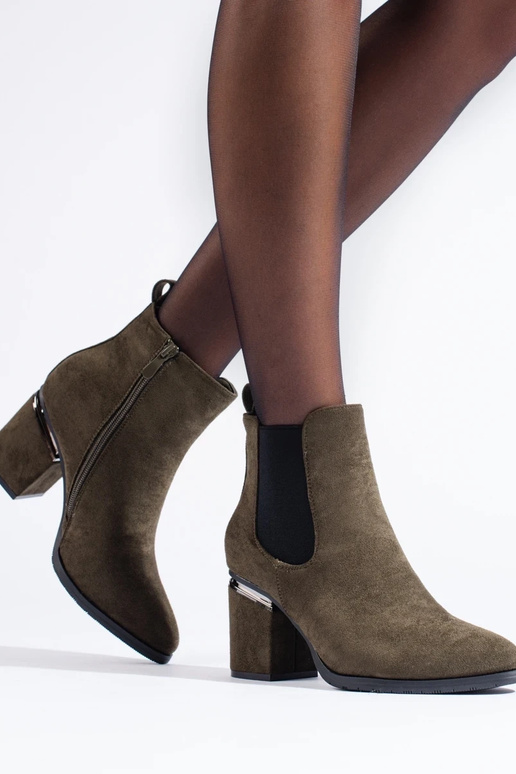 khaki colors of suede Chelsea boots... khaki colors of suede Chelsea boots...