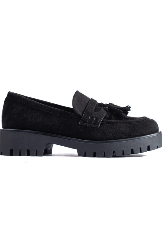 of suede Women's moccasins black...