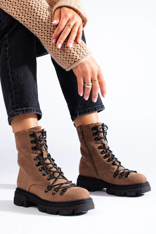 of suede tied shoes BroInn color Vinceza of suede tied shoes BroInn color Vinceza