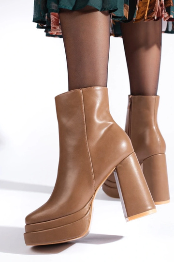 beige boots in high heels 2