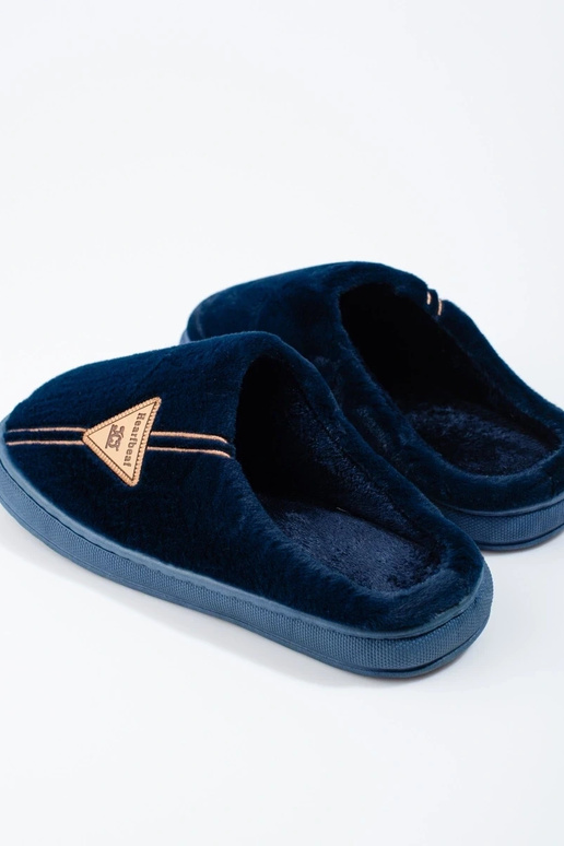 warm blue men's slippers Shelovet