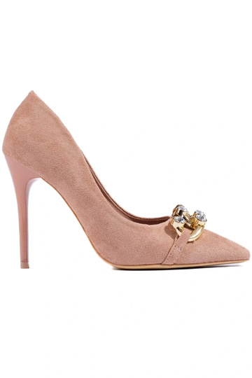 of suede pink High heels...