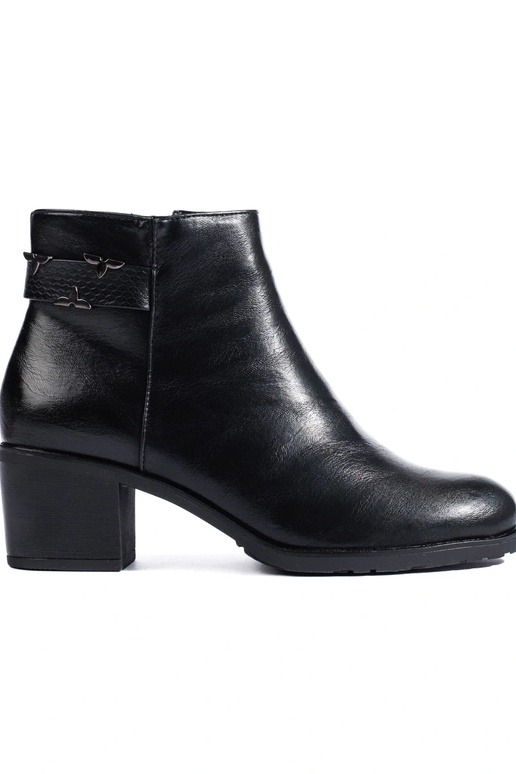 The classic model black boots on...