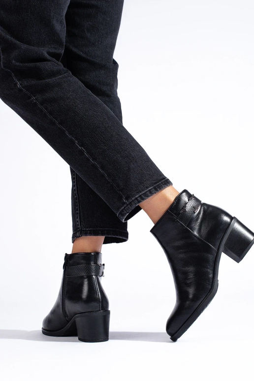 The classic model black boots on...