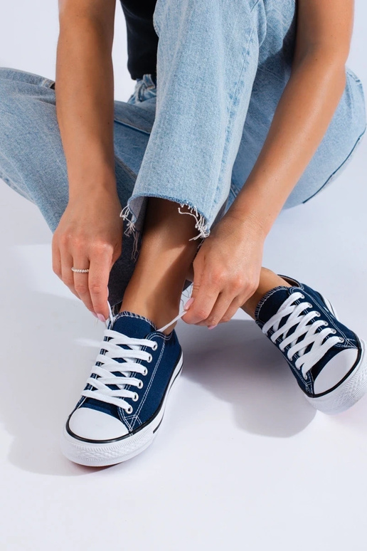 The classic model blue shoes
