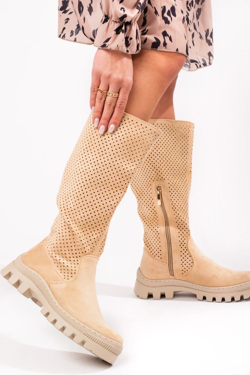 of suede openInork long boots Potocki