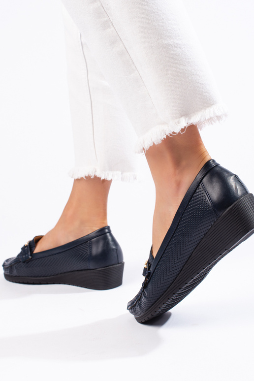 dark blue Women's moccasins