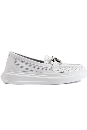 White color  Women's moccasins