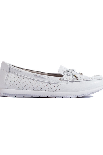 White color Women's moccasins