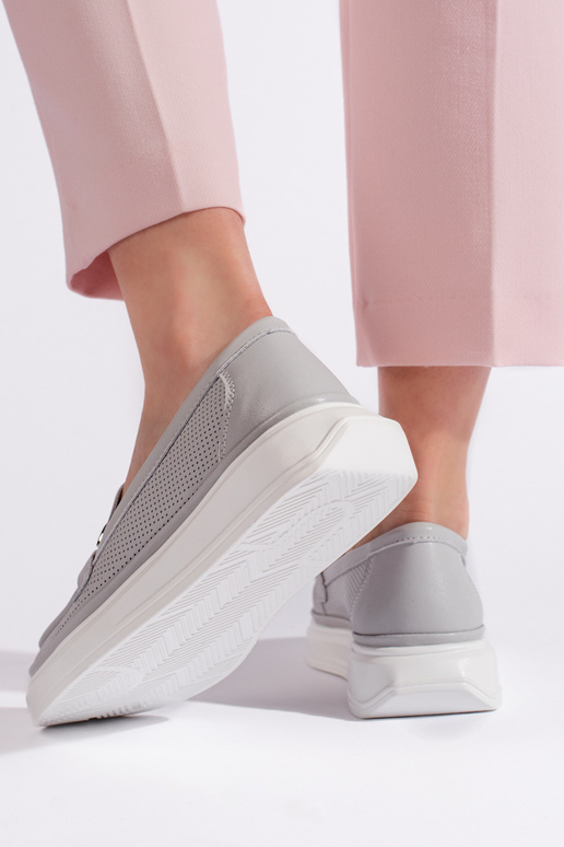 gray  Women's moccasins