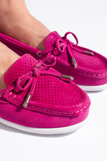 Bright pink Women's moccasins 2