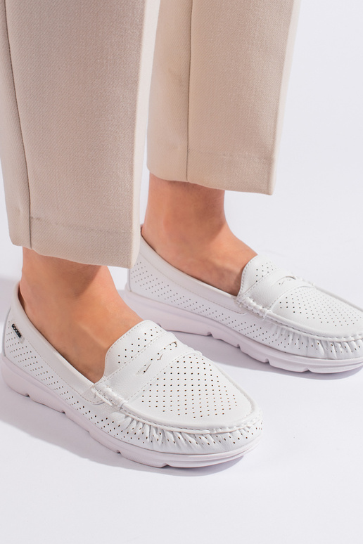 White color  Women's moccasins