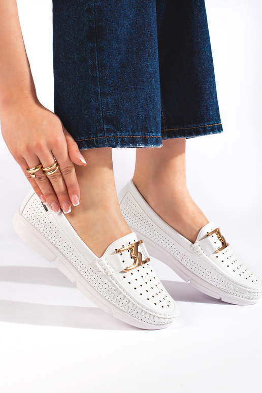 White color Women's moccasins White color Women's moccasins