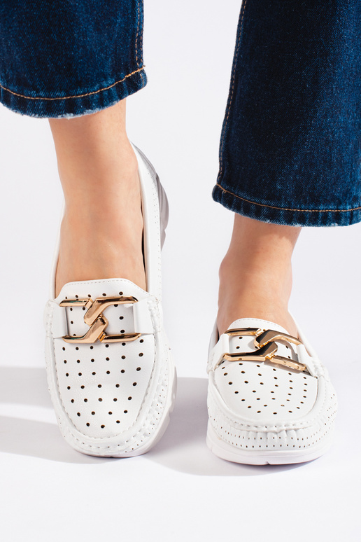 White color Women's moccasins White color Women's moccasins