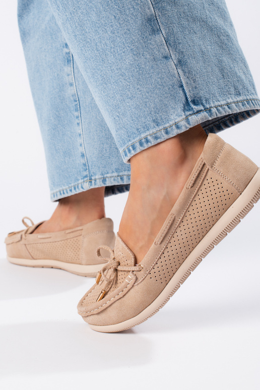 beige Women's moccasins beige Women's moccasins