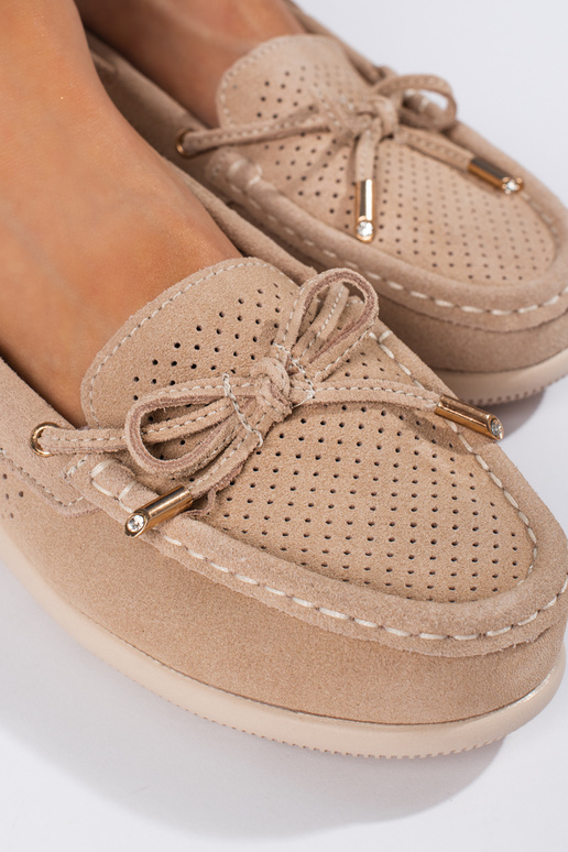 beige Women's moccasins beige Women's moccasins