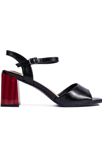 sandals   black on the heel