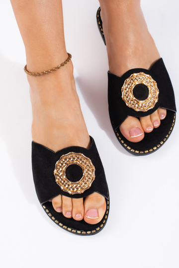 black of suede slippers 2