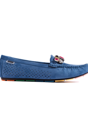 blue  Women's moccasins