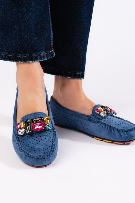 blue  Women's moccasins