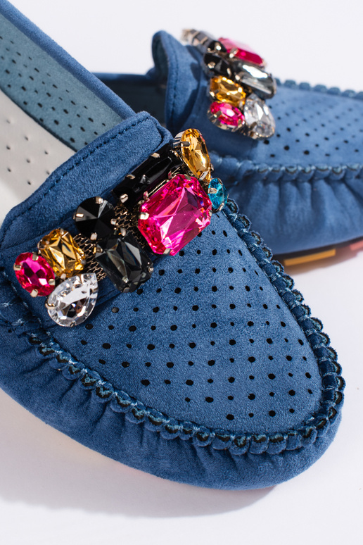 blue  Women's moccasins