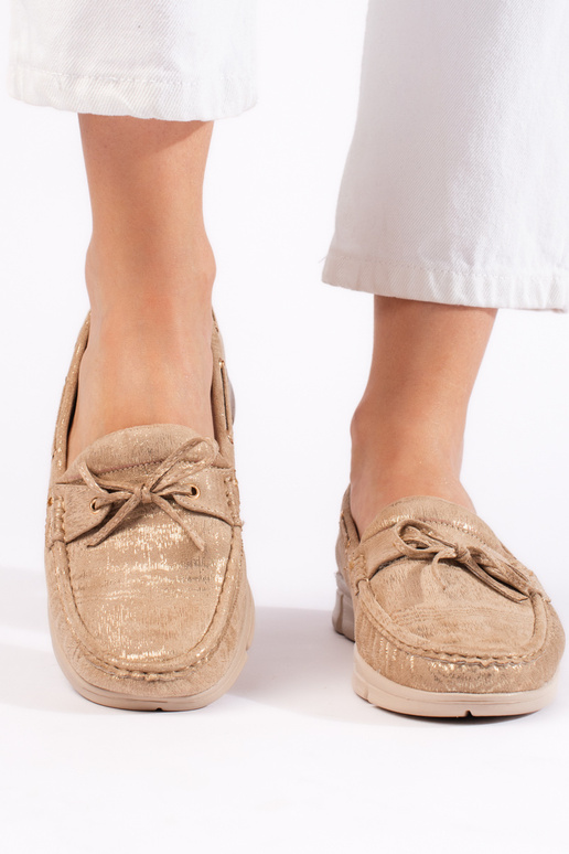 beige Women's moccasins