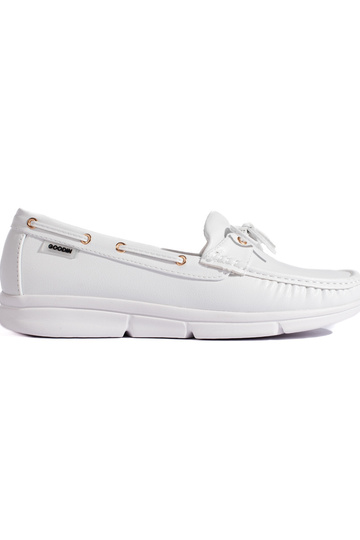 white color Women's moccasins