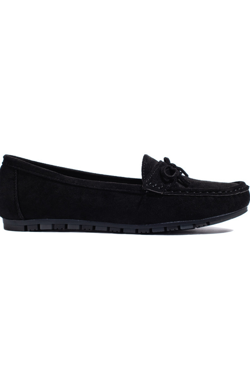 of suede black Women's moccasins