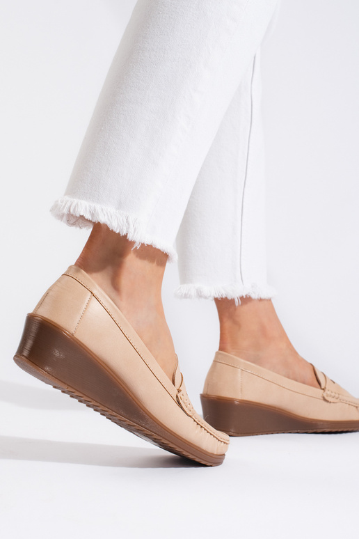 Women's moccasins beige Women's moccasins beige