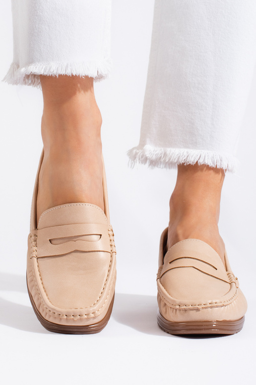 Women's moccasins beige Women's moccasins beige