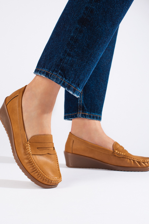 Women's moccasins Brown color