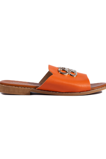 orange color slippers