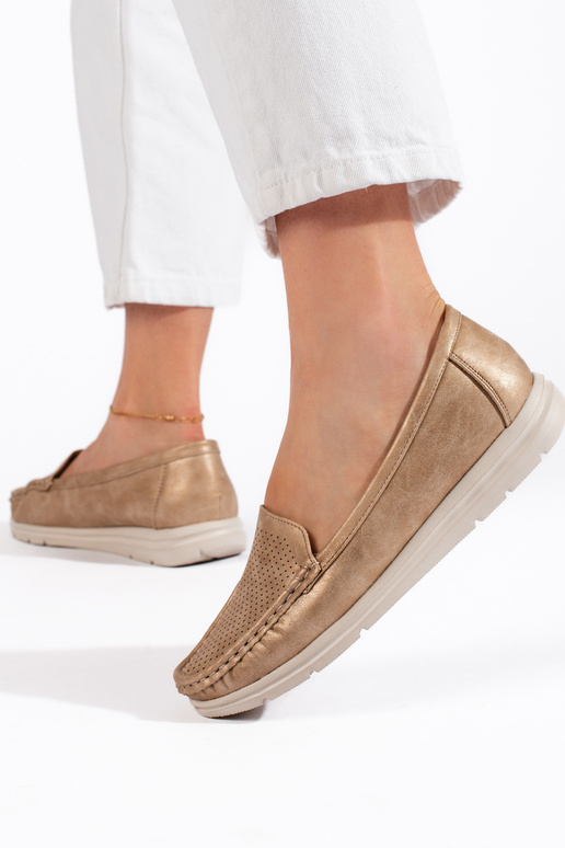 gold color Women's moccasins gold color Women's moccasins