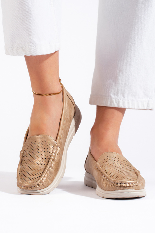 gold color Women's moccasins gold color Women's moccasins