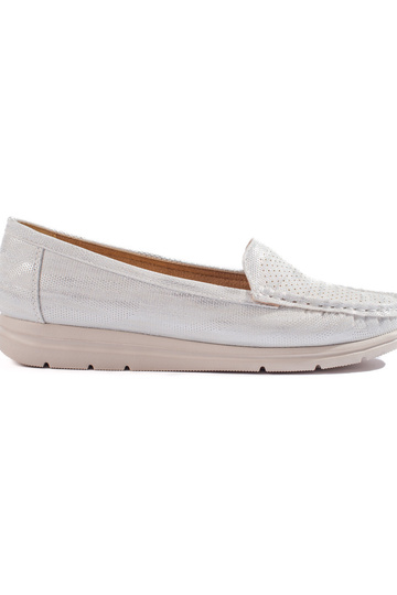 White color Women's moccasins