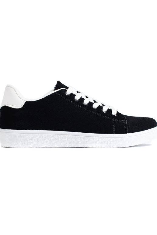 Czarne zamszowe trampki damskie