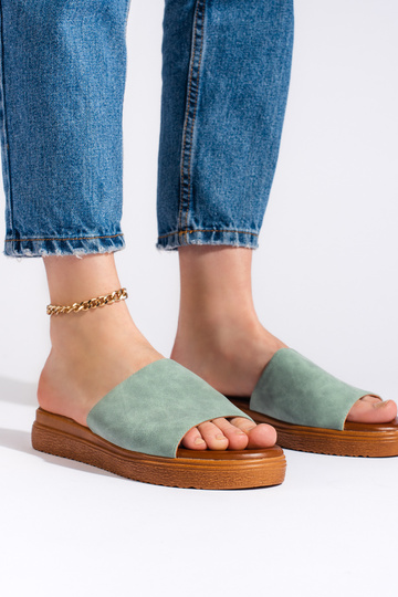 green color  slippers  with... 2