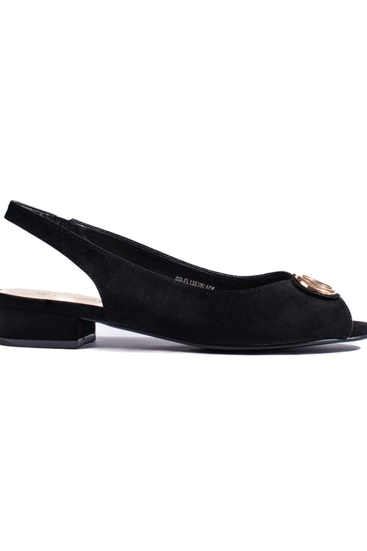 black of suede sandals