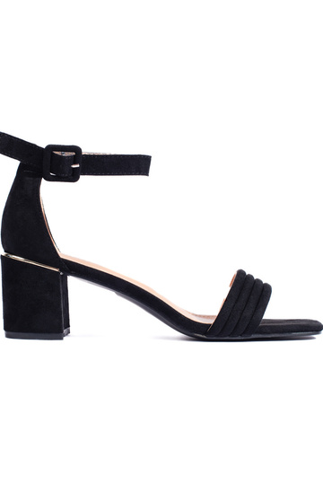 of suede black sandals on...