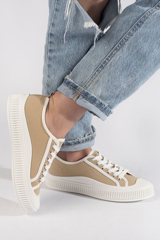 beige Women's boots  with platform beige Women's boots  with platform